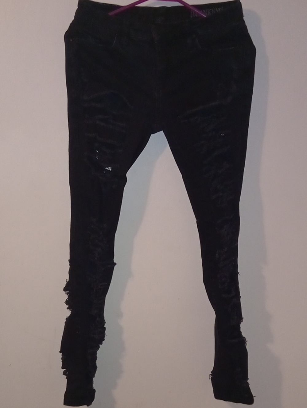 Blank NYC Black Distressed Skinny Jeans